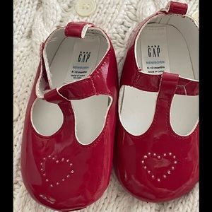 Infant Patent Leather Red CribShoes; like new